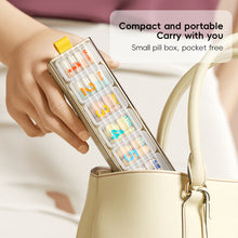 Load image into Gallery viewer, 7-grid Sealed Pill Box Portable Moistureproof Dustproof Medicine Box Large Capacity Daily Medication Jewelry Storage Box
