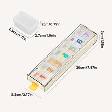 Load image into Gallery viewer, 7-grid Sealed Pill Box Portable Moistureproof Dustproof Medicine Box Large Capacity Daily Medication Jewelry Storage Box
