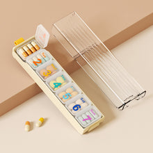 Load image into Gallery viewer, 7-grid Sealed Pill Box Portable Moistureproof Dustproof Medicine Box Large Capacity Daily Medication Jewelry Storage Box
