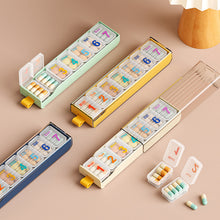Load image into Gallery viewer, 7-grid Sealed Pill Box Portable Moistureproof Dustproof Medicine Box Large Capacity Daily Medication Jewelry Storage Box
