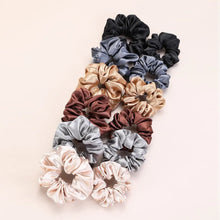 Load image into Gallery viewer, 12pcs/set Imitation Silk Hair Tie Simple Solid Color Hair Band Highly Elastic Rubber Band Hair Rope Headwear for Women
