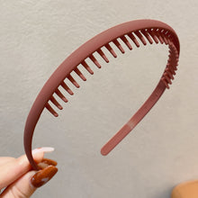 Load image into Gallery viewer, Simple Non-slip Comb Tooth Headband Multicolor Frosted Hair Hoop Headband Headwear Hair Styling Accessories for Women
