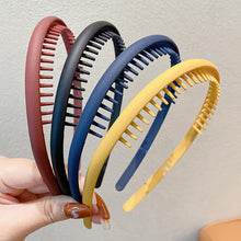 Load image into Gallery viewer, Simple Non-slip Comb Tooth Headband Multicolor Frosted Hair Hoop Headband Headwear Hair Styling Accessories for Women
