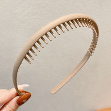 Load image into Gallery viewer, Simple Non-slip Comb Tooth Headband Multicolor Frosted Hair Hoop Headband Headwear Hair Styling Accessories for Women
