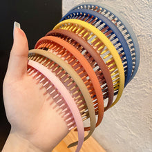 Load image into Gallery viewer, Simple Non-slip Comb Tooth Headband Multicolor Frosted Hair Hoop Headband Headwear Hair Styling Accessories for Women
