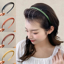 Load image into Gallery viewer, Simple Non-slip Comb Tooth Headband Multicolor Frosted Hair Hoop Headband Headwear Hair Styling Accessories for Women
