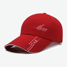 Load image into Gallery viewer, Extended Brim Printed Canvas Baseball Cap Comfortable Breathable Adjustable Casual Outdoor Sunshade Cap for Men Women
