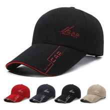 Load image into Gallery viewer, Extended Brim Printed Canvas Baseball Cap Comfortable Breathable Adjustable Casual Outdoor Sunshade Cap for Men Women
