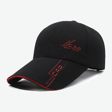 Load image into Gallery viewer, Extended Brim Printed Canvas Baseball Cap Comfortable Breathable Adjustable Casual Outdoor Sunshade Cap for Men Women
