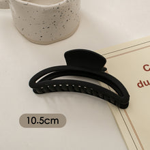Load image into Gallery viewer, Simple Black Frosted Hairpin Hair Claw Clip Solid Color Multishaped Durable Headwear Hair Clip Hair Accessory for Women
