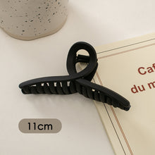 Load image into Gallery viewer, Simple Black Frosted Hairpin Hair Claw Clip Solid Color Multishaped Durable Headwear Hair Clip Hair Accessory for Women
