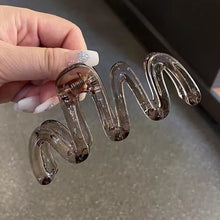 Load image into Gallery viewer, Simple Niche Curvilinear Shape Hairpin Hair Claw Clip Solid Color Durable Headwear Hair Clip Hair Accessory for Women
