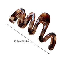 Load image into Gallery viewer, Simple Niche Curvilinear Shape Hairpin Hair Claw Clip Solid Color Durable Headwear Hair Clip Hair Accessory for Women
