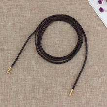 Load image into Gallery viewer, Stylish Casual Women Belt Versatile Weaving Thin Waistband Multicolor PU Leather Dress Bowknot Waist Decoration Belt
