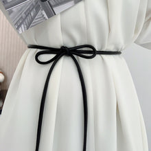 Load image into Gallery viewer, Stylish Casual Women Belt Versatile Weaving Thin Waistband Multicolor PU Leather Dress Bowknot Waist Decoration Belt
