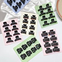 Load image into Gallery viewer, 8pcs/set Black Mini Hair Clip Lovely Bangs Hairpin Hair Claw Clip Versatile Solid Color Headwear Hair Accessories

