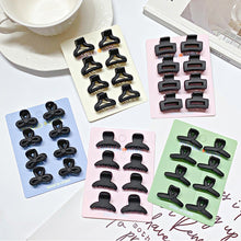 Load image into Gallery viewer, 8pcs/set Black Mini Hair Clip Lovely Bangs Hairpin Hair Claw Clip Versatile Solid Color Headwear Hair Accessories
