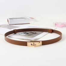 Load image into Gallery viewer, Adjustable Thin Waistband Casual Versatile Imitation Leather Metal Buckle Belt Skirt Jacket Waist Decoration Belt for Women
