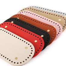 Load image into Gallery viewer, Oval PU Leather Bag Bottom Soft Wear-resistant Handmade DIY Bag Bottom Multicolor Exquisite Workmanship Bag Accessories

