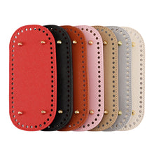 Load image into Gallery viewer, Oval PU Leather Bag Bottom Soft Wear-resistant Handmade DIY Bag Bottom Multicolor Exquisite Workmanship Bag Accessories
