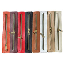 Load image into Gallery viewer, Multicolor PU Leather Hand Stitched Zipper DIY Handmade Bag Zipper Replaceable Soft Leather Zipper Bag Modification Accessory
