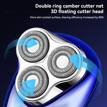 Load image into Gallery viewer, Men Shaving Tool Waterfpfoof Usb Rechargeable Portable Electric Shaver with Led Battery Display Travel Rotary Razor
