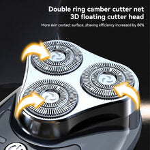 Load image into Gallery viewer, Three Blade Head Electric Shaver With Digital Display USB Charging Male Shaving Trimmer Detachable Blade Washable Mini Razor
