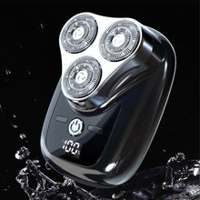 Load image into Gallery viewer, Three Blade Head Electric Shaver With Digital Display USB Charging Male Shaving Trimmer Detachable Blade Washable Mini Razor

