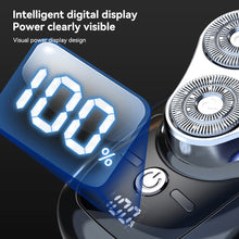 Load image into Gallery viewer, Three Blade Head Electric Shaver With Digital Display USB Charging Male Shaving Trimmer Detachable Blade Washable Mini Razor

