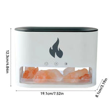 Load image into Gallery viewer, Himalayan Crystal Salt Stone Aroma Air Humidifiers 3D Flame Fire Colorful Night Light Aromatherapy Essential Oil Diffuser
