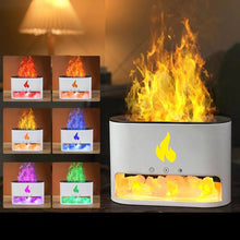 Load image into Gallery viewer, Himalayan Crystal Salt Stone Aroma Air Humidifiers 3D Flame Fire Colorful Night Light Aromatherapy Essential Oil Diffuser
