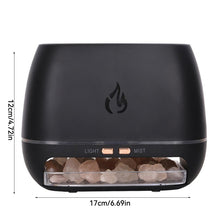 Load image into Gallery viewer, Himalayan Crystal Salt Stone Aroma Air Humidifiers 3D Flame Fire Colorful Night Light Aromatherapy Essential Oil Diffuser
