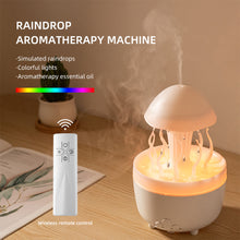 Load image into Gallery viewer, 300ml Rotating Water Droplet Aromatherapy Machine Oil Diffuser with Remote Control Colorful Light Auto Shut Off for Home Office
