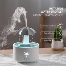 Load image into Gallery viewer, Umbrella Raindrop Droplet Aromatherapy Machine Oil Diffuser with Remote Control Colorful Light Auto Shut Off for Home Office
