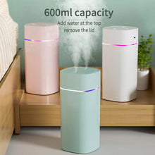 Load image into Gallery viewer, 600ML USB Air Humidifier Double Spray Port Essential Oil Aromatherapy Humificador Cool Mist Maker Fogger Purify for Home Office
