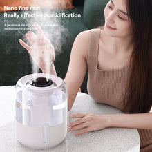 Load image into Gallery viewer, 6.8L Large Capacity Humidifier USB Double Spray Home Dormitory Office Bedroom Desktop With Small Night Light
