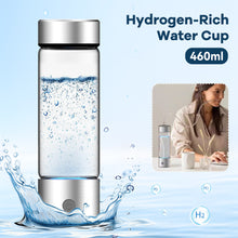 Load image into Gallery viewer, 460ml Hydrogen-Rich Water Cup Electric Hydrogen Rich Water Generator Bottle Titanium Quality Filter Portable Antioxidant Lonizer
