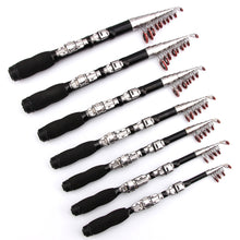 Load image into Gallery viewer, 1m-2.3m Telescopic Portable Mini Fishing Rods Super Hard Carbon Steel Rivers Lakes Fishing Rod Sea Fishing Pole Accessories
