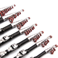 Load image into Gallery viewer, 1m-2.3m Telescopic Portable Mini Fishing Rods Super Hard Carbon Steel Rivers Lakes Fishing Rod Sea Fishing Pole Accessories
