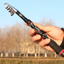 Load image into Gallery viewer, 1m-2.3m Telescopic Portable Mini Fishing Rods Super Hard Carbon Steel Rivers Lakes Fishing Rod Sea Fishing Pole Accessories
