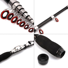 Load image into Gallery viewer, 1m-2.3m Telescopic Portable Mini Fishing Rods Super Hard Carbon Steel Rivers Lakes Fishing Rod Sea Fishing Pole Accessories
