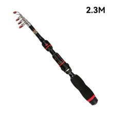 Load image into Gallery viewer, 1m-2.3m Telescopic Portable Mini Fishing Rods Super Hard Carbon Steel Rivers Lakes Fishing Rod Sea Fishing Pole Accessories
