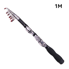 Load image into Gallery viewer, 1m-2.3m Telescopic Portable Mini Fishing Rods Super Hard Carbon Steel Rivers Lakes Fishing Rod Sea Fishing Pole Accessories
