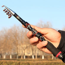 Load image into Gallery viewer, 1m-2.3m Telescopic Portable Mini Fishing Rods Super Hard Carbon Steel Rivers Lakes Fishing Rod Sea Fishing Pole Accessories
