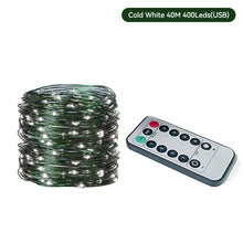 Load image into Gallery viewer, 30/40/50m Christmas Tree Decoration LED String Lights USB String Lights with Remote Control Garland Holiday Home Party Decor Fairy Lights
