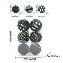 Load image into Gallery viewer, 6PCS 6cm Christmas Ball Ornaments Xmas Tree Hanging Pendants Home Party Decor 2025 New Year Noel Navidad
