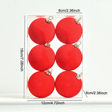 Load image into Gallery viewer, 6PCS 6cm Christmas Ball Ornaments Xmas Tree Hanging Pendants Home Party Decor 2025 New Year Noel Navidad
