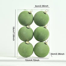 Load image into Gallery viewer, 6PCS 6cm Christmas Ball Ornaments Xmas Tree Hanging Pendants Home Party Decor 2025 New Year Noel Navidad
