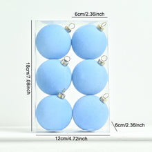 Load image into Gallery viewer, 6PCS 6cm Christmas Ball Ornaments Xmas Tree Hanging Pendants Home Party Decor 2025 New Year Noel Navidad
