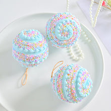 Load image into Gallery viewer, 3Pcs 8cm Foam Christmas Balls Pendant Colorful Christmas Macaron Hanging Balls Elegant Reusable Xmas Tree Hanging Ornament
